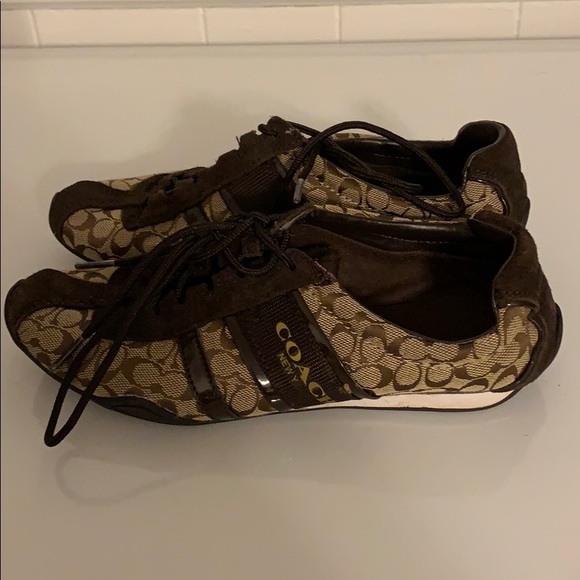 Coach Shoes - Coach Sneakers! Classic Brown Design
